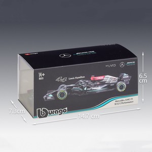 Haute qualité 1:43 2021 F1 AMG W12E #77 Bottas avec casque alliage métal voiture jouet Simulation voiture modèle pour la décoration - Product Image 6