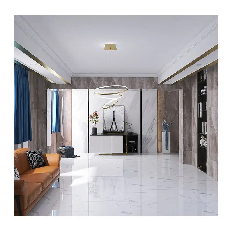 60x120 bathroom home room white marble wall polished glazed floor ceramic and porcelain tile