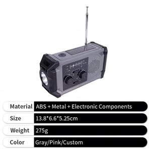 Radio d'urgence portable à manivelle solaire 2026 pour l'extérieur – Vente en gros - Product Image 3