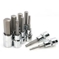 T10 T20 T30 T40 T45 T50 T55 Outil de douille Torx Cr-v 1/2 "3/8" Outil de réparation de voiture à entraînement carré à cliquet