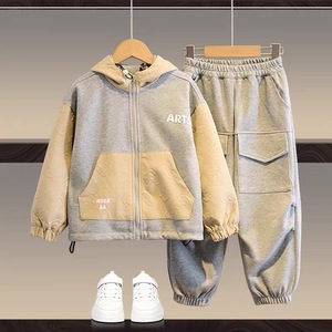 Completo Sportivo Casual in Puro Cotone a Due Pezzi con Coulisse, Ideale per Bambini che Imparano a Camminare - Product Image 1