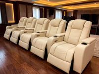 Moderner Stil Frei Kombinierbare Modulare Elektrische Relaxsessel Heimkino-Sofa Getränkehalter USB-Anschluss Mikrofaser-Leder
