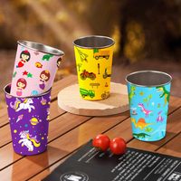Acier inoxydable Enfants 12OZ Vide Bière Tasse Pinte Gobelets Conception De Luxe Isolation Thermique 6 Heures Portable Partie Empilable BPA