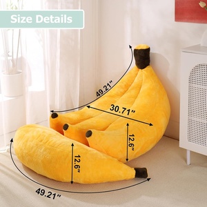 Fauteuil pouf banane Art Déco, ottoman, canapé-lit, repose-pieds, chaise longue convertible confortable en mélange de mousse et de polyester pour adolescents et adultes, ultra doux - Product Image 6