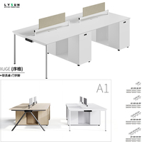 Bureaux de travail modernes en bois MFC convertibles pour 2 à 8 personnes, pour les espaces de travail ouverts, pour les bureaux et les hôpitaux