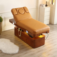 Lit de spa électrique haut de gamme avec chauffage, mousse à mémoire de forme et armoire de rangement pour salon de beauté, centre de bien-être, vente en gros