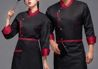 Uniformes de travail de haute qualité pour les chefs de cuisine des restaurants, pour femmes et hommes, manches longues, uniforme d'hôtel avec logo personnalisé