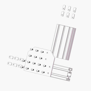 لوحة وصل على شكل حرف T من الشركة المصنعة الصينية 6192 30*90 16 فتحة 3090 للرفوف وطاولات الروبوت 30x90 40x120 3090 40120 - Product Image 3