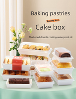 Transparent épaissi Sandwich pâtisserie rectangulaire boulangerie boîte d'emballage alimentaire Dessert gâteau rouleau Sushi boîte de papier