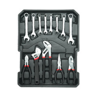 Juego de Herramientas Completo de 187 Piezas en Caja de Aluminio con Ruedas, para Mantenimiento General del Hogar y Bricolaje