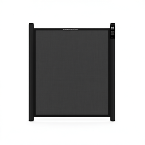 Cancelletto Retrattile Nero per Animali Domestici 82,5 x 124,5 cm per Recinti e Divisori Uso Interno - Product Image 1