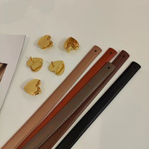 女性用牛革ベルト ハートバックル 調整可能 ファッション 本革ベルト - Product Image 2