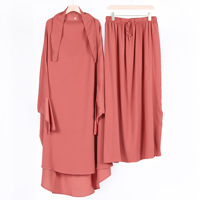 Ensembles de 2 pièces pour femmes musulmanes, robe de prière, abaya, khimar, Ramadan, Eid, vêtements islamiques, costume