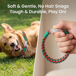 <strong>2026</strong> Dog Accessory Handmade Paracord Braided <strong>LED</strong> Dog <strong>Collars</strong> Reflective Anti-loss Comfortable Night <strong>Pet</strong> Necklace - Product Image 4