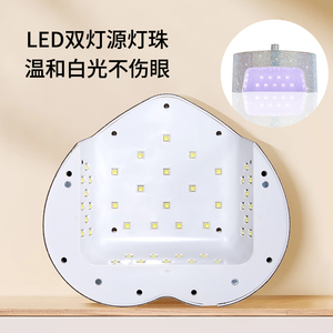 Nueva Lámpara LED UV con Forma de Corazón y Diamantes de Imitación, Funciona con Batería, Máquina de Terapia de Luz para Uñas, Secado Rápido, Recargable, Luz para Pegamento de Uñas - Product Image 3