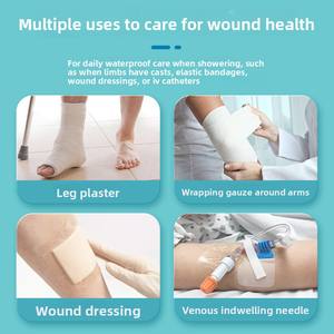 Manchon de douche imperméable pour pied, cheville et jambe, pour adultes, soin post-opératoire des fractures, manchon de douche pour PICC, taille unique - Product Image 3