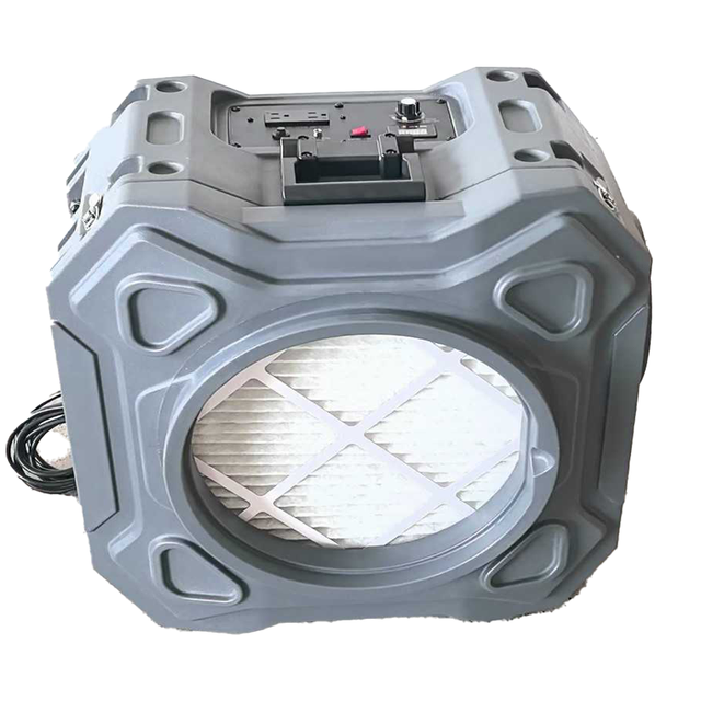 High-Capacity Electric Powered HEPA Activated Carbon Air Scrubber VOC Odor Eliminator 200 M/h CADR US Wheeled Design 200-300