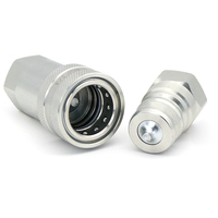Raccord rapide hydraulique mâle-femelle en acier au carbone 1/4 ISOA