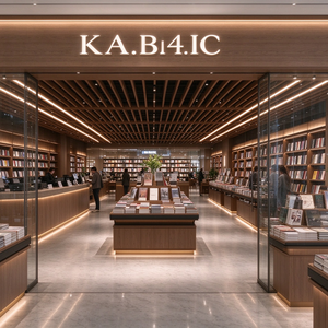 Diseño Interior de Librería Personalizado, Estanterías de Madera Modernas y Muebles Comerciales para Exhibición de Libros - Product Image 1