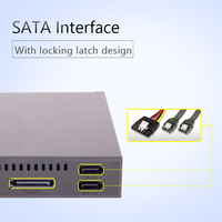 Unestech marché populaire en aluminium 2Bay stockage sans outil 2.5 pouces SATA Hdd boîtier de rack Mobile pour 3.5 emplacement de lecteur