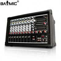 Console de mixage audio numérique professionnelle OEM 6, 8, 10, 12 canaux avec amplificateur de puissance intégré pour DJ, maison, KTV, spectacle