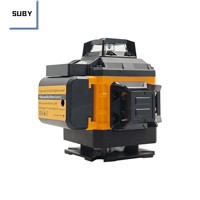 Niveau Laser Portable Haute Précision, Niveau Laser Vert 16 Lignes Auto-Nivelant, Laser à Lignes Croisées Horizontales et Verticales 360