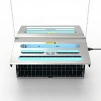 Trampa para Plagas con Luz UV de Acero Inoxidable, Tabla Adhesiva para Insectos, Trampa Eléctrica para Mosquitos Voladores en Interiores