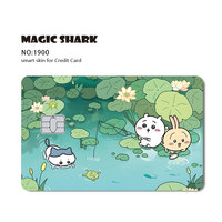 Requin magique haute qualité 3M matériel sans bulles petite puce personnalisé O N E pièce carte de débit autocollant