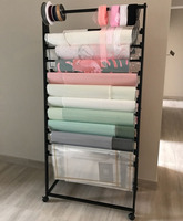 Support de rangement en métal pour tapis, boîte cadeau, ruban, confettis, tissu, papier d'emballage, support d'affichage de tapisserie