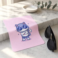 Chiffon de nettoyage en microfibre pour lunettes, écrans de téléphone et tablettes avec tissage anti-poussière, logo personnalisé, vente en gros de lingettes pour lentilles