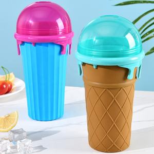 Gobelet à smoothie en silicone portable, fabricant de slush <span class=keywords><strong>magique</strong></span>, gobelet à glace réutilisable, gobelet à slush congelé à presser, <span class=keywords><strong>mini</strong></span> bac à glaçons en silicone 500 ml - Product Image 6