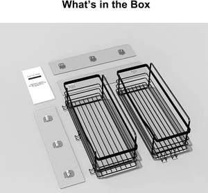 BX 2-Pack de acero inoxidable 304/alambre de acero esquina ducha Caddy estante adhesivo ducha organizador estantes - Product Image 5