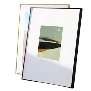 Aluminum alloy photo frame modern simple thin edge narrow edge picture frame any size mounting poster hanging wall thin edge