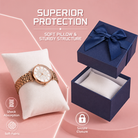 Kotak Penyimpanan Jam Tangan Mini Lucu Model Simpul Harga Pabrik Ukuran 7x7.5x10cm Kotak Dua Bagian Kotak Jam Tangan Aman Mewah dengan Bantal Spons