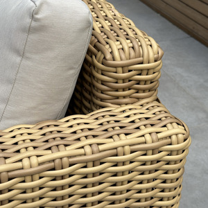 أريكة الحديقة الحديثة Defaico الأكثر مبيعاً في الفناء ، الروطان المنسوجة في الهواء الطلق للفنادق - Product Image 3