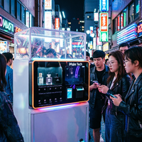 Distributeur automatique de parfums en libre-service avec paiement par QR code et pièces/jetons, corps métallique, écran tactile, surveillance à distance 4G