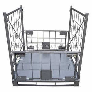 Pallet lồng đóng mở lưu trữ tùy chỉnh kích thước kim loại có thể gập lại lồng Pallet cho kho công nghiệp - Product Image 1