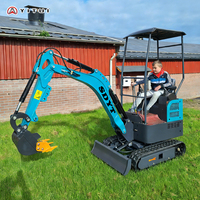 La dernière mini-pelle Yitui de 1,2 tonne, mini-pelle haut de gamme, moteur Kubota CE Euro 5, mini-pelle agricole de 1,2 tonne, personnalisée