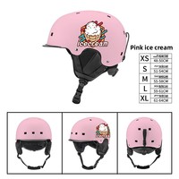 Casque de ski pour enfants, motif de dessin animé, sports d'hiver transfrontaliers, neige universelle, chaud, réglable, coque ABS, doublure EPS, complet