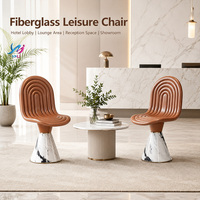 Fauteuil de loisirs sculptural moderne en fibre de verre de luxe - Couleur personnalisable, écologique et durable pour la maison, le bureau, le salon et l'appartement
