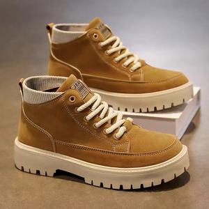 Seasonal <strong>Men's</strong> <strong>Shoes</strong>, New High Top Boots <strong>for</strong> <strong>Men</strong>, Trendy and Versatile, Thick Soled Anti slip Sports and Casual Short Boots - Product Image 3
