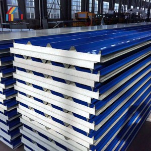 <span class=keywords><strong>Prepainted</strong></span> जस्ती स्टील polyurethane पु फोम सैंडविच दीवार घूंट पैनलों - Product Image 1