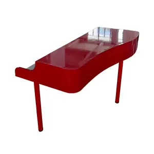 반짝이는 붉은 진주 페인트 분리형 알루미늄 경량 휴대용 전자 오르간 피아노 쉘 스탠드
