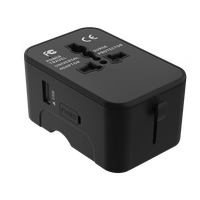 Harga Bagus oleh HHT-202 dengan 2 TYPE C Mini Travel Universal Portable Socket Charger International Adapter untuk Iphone 16