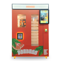 Distributeur automatique de jus de citron et d'orange frais, machine à fruits naturels, paiement par carte de crédit, pièces de monnaie, code QR pour centre commercial