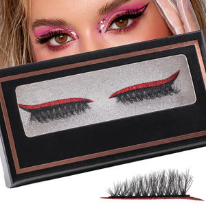 2 en 1 Eyeliner Faux Cils Sticker Double Paupière Ligne Patch Réutilisable Waterproof Maquillage Glitter Shiny Eyeliner Stickers - Product Image 1