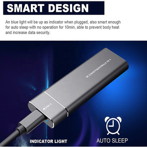 Custodia NVMe da 10Gbps a USB <span class=keywords><strong>3.2</strong></span> M. 2 nvme NGFF SSD custodia supporto SSD dimensioni 2242 2260 2280 guscio in lega di alluminio - Product Image 6