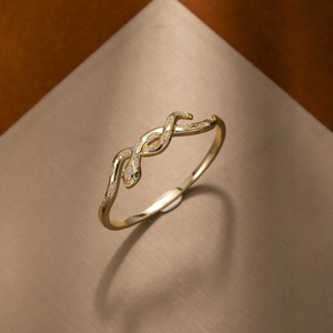 <b>Copper</b> Zircon <b>Bracelet</b> Set Gold White Plant Design 18g Lightweight Unisex Jewelry - Product Image 2