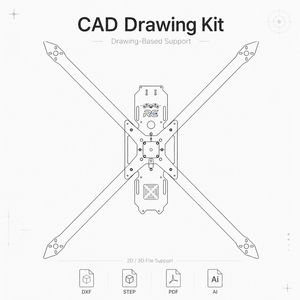 <b>5</b> 7 10 13 Inch Drone Carbon Fiber <b>Frame</b> Kit Lightweight Racing Quadcopter <b>X</b> Type UAV Model Accessory Spare Parts Set for DIY - Product Image 1
