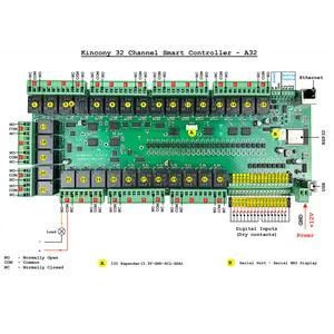 Módulo de relé Ethernet USB, KC868-A32, ESP32, Wifi, RS232, ADC, DAC, RF, 433M de temperatura, Arduino IDE, riego, tuya, MQTT